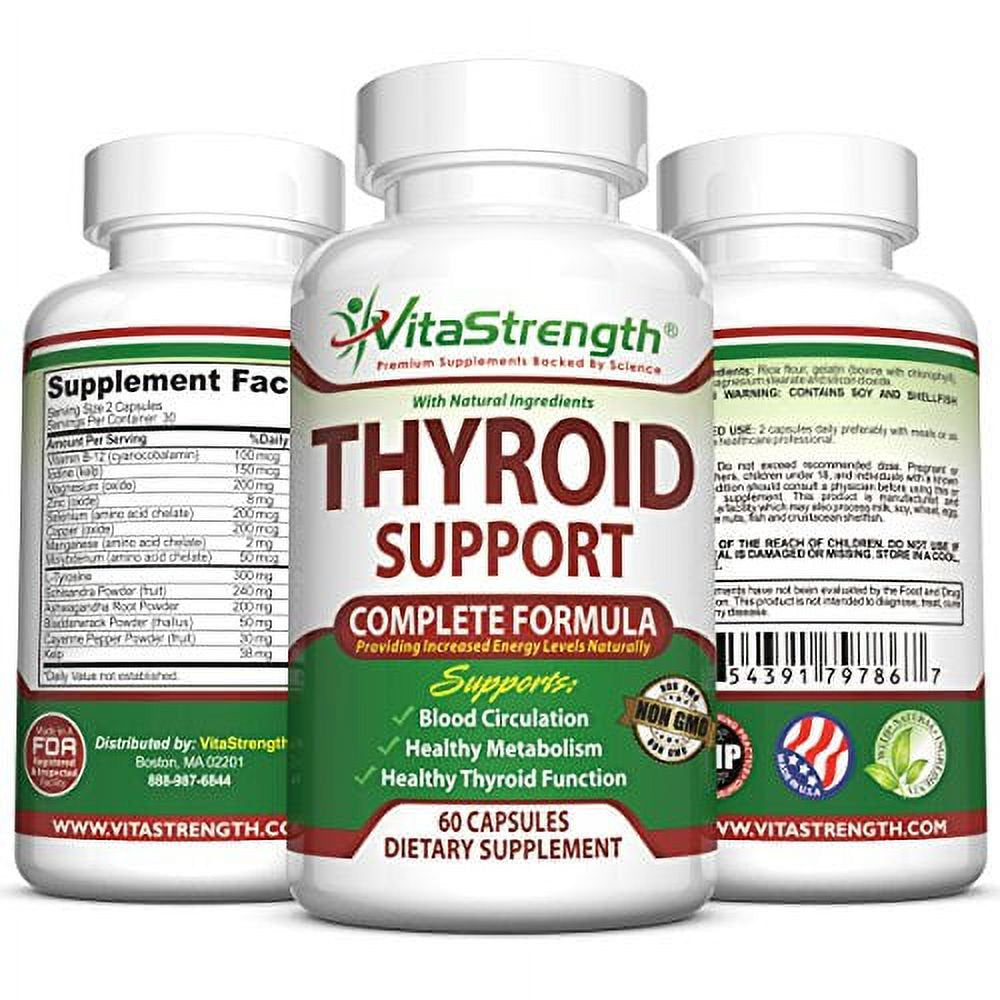 Vitastrength Thyroid Support & Metabolism Supplement, 60 Capsules