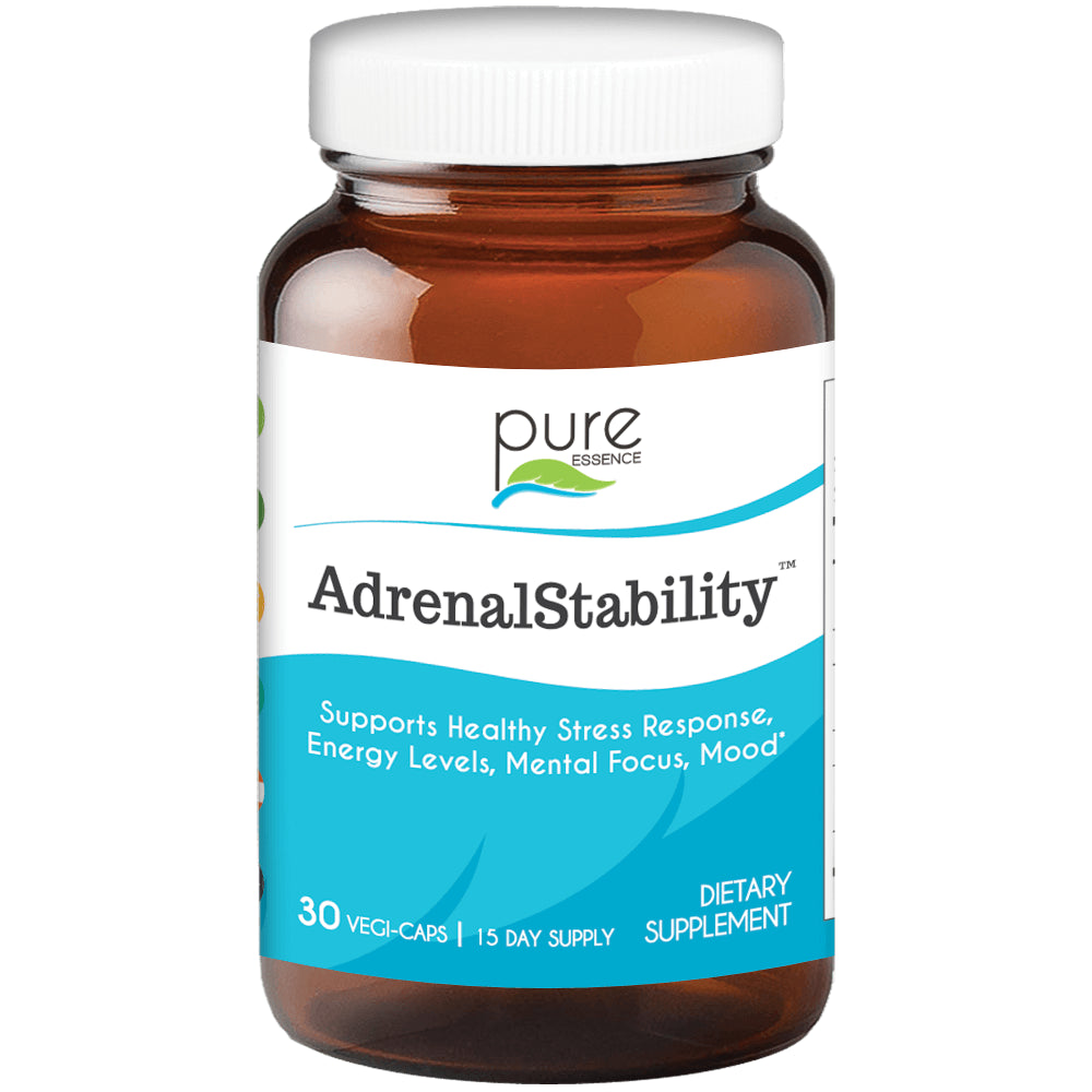 Adrenal Stability Natural Adrenal Health Support Supplement for Fatigue, Stress, Anxiety by Pure Essence - 60 Capsules