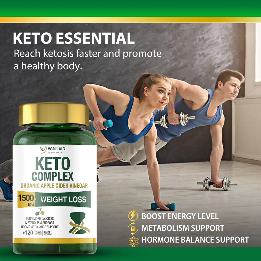 Keto Pills, 1500Mg/120 Capsules Weight Loss & Fat Burner Supplement Formula Keto Burn Diet Pills,Women Men Appetite Suppressant Increases Energy Support