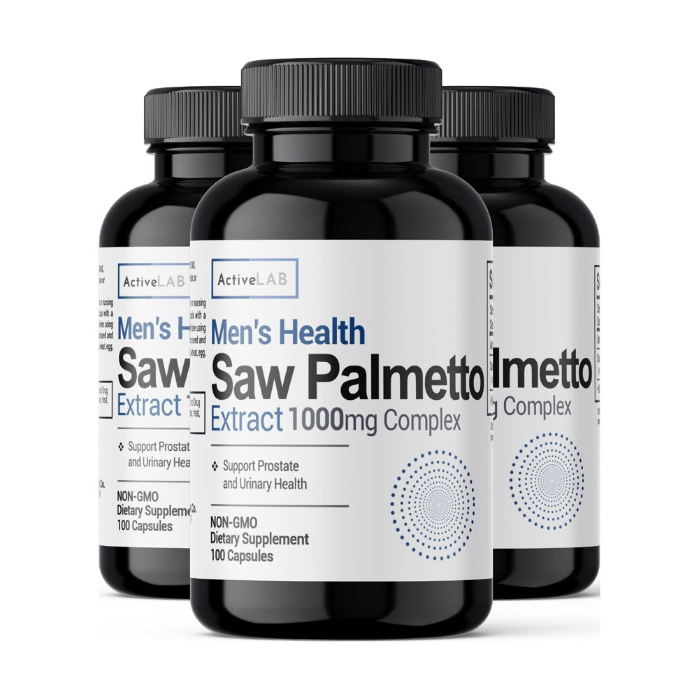 Saw Palmetto Extract | 1000Mg | 100 Capsules | Prostate Supplement for Men | Gluten Free | from Saw Palmetto Berries | by Activelab