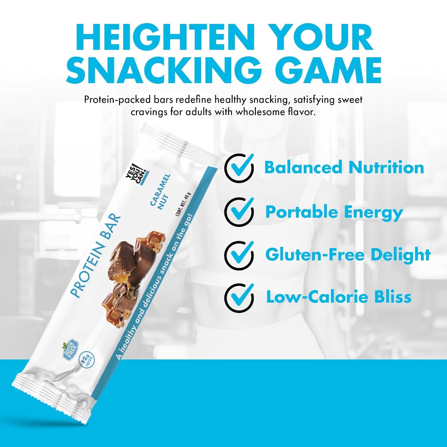 Yes You Can! High Protein Bites - Box of 7-1 Pack: High Protein Snacks for the Whole Family, Protein-Rich Snack, Savory and Flavorful Protein Snack, Healthy and Crunchy Snack on the Go (Caramel Nut)