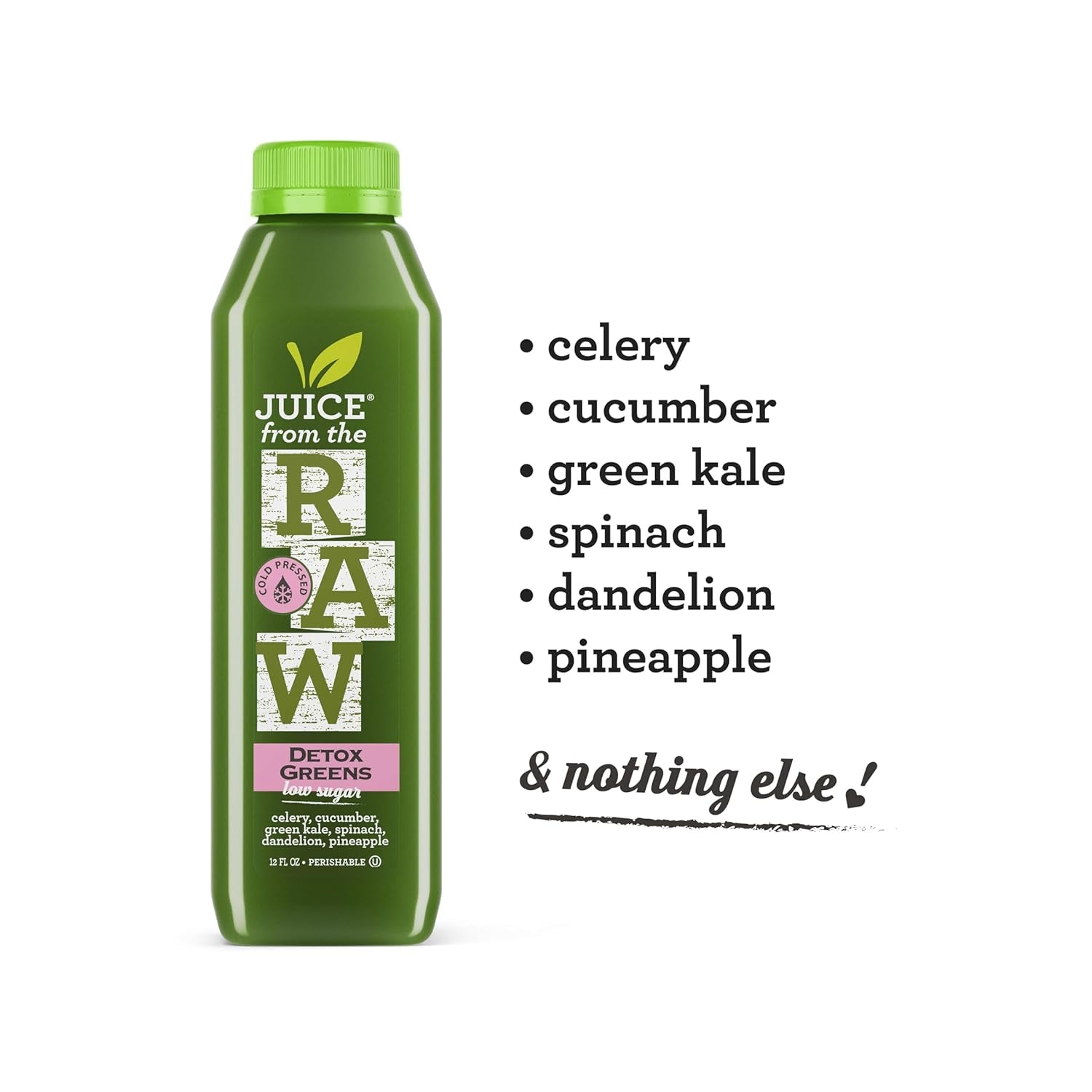 3-Day Low Sugar Juice Cleanse by Juice from the RAW® - 100% Raw Cold-Pressed Juices (18 Total 12 Oz. Bottles)