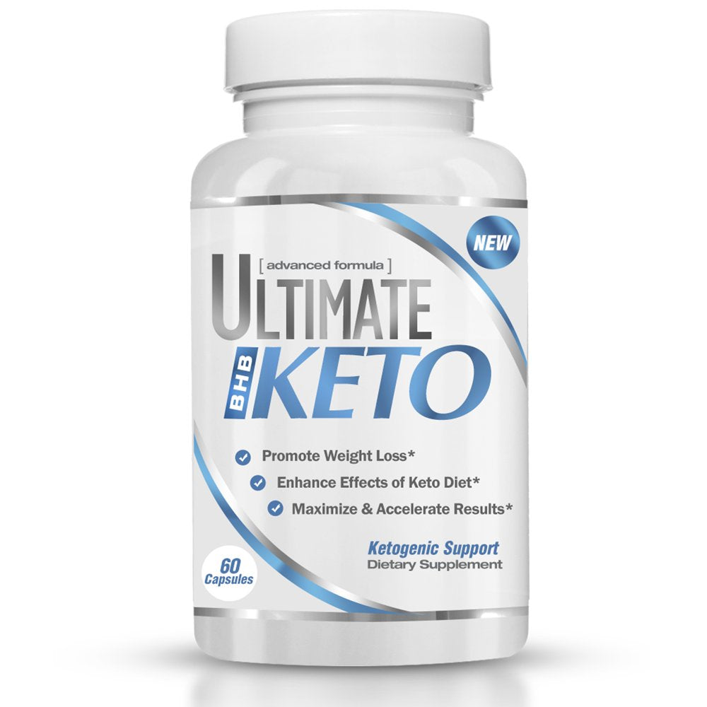 Ultimate Keto - BHB Exogenous Ketones Supplement - Weight Loss and Keto Diet Support (60 Capsules)