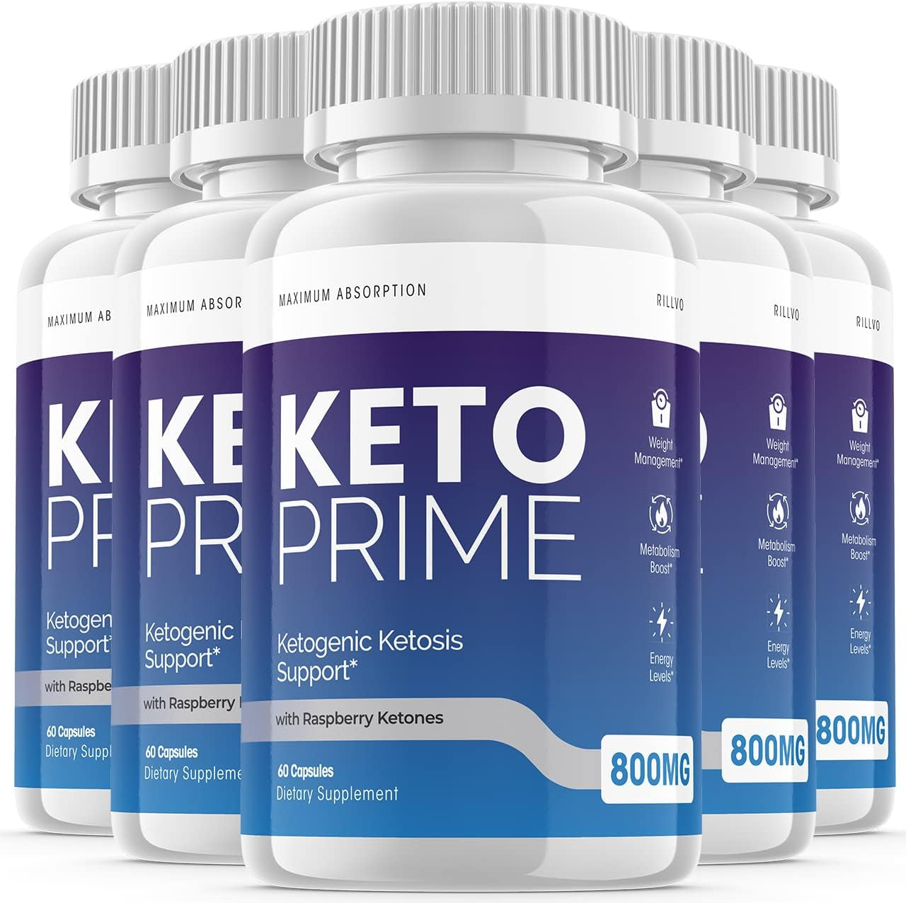 (5 Pack) Keto Prime Pill Advanced Ketogenic Weight Loss Support (300 Capsules)