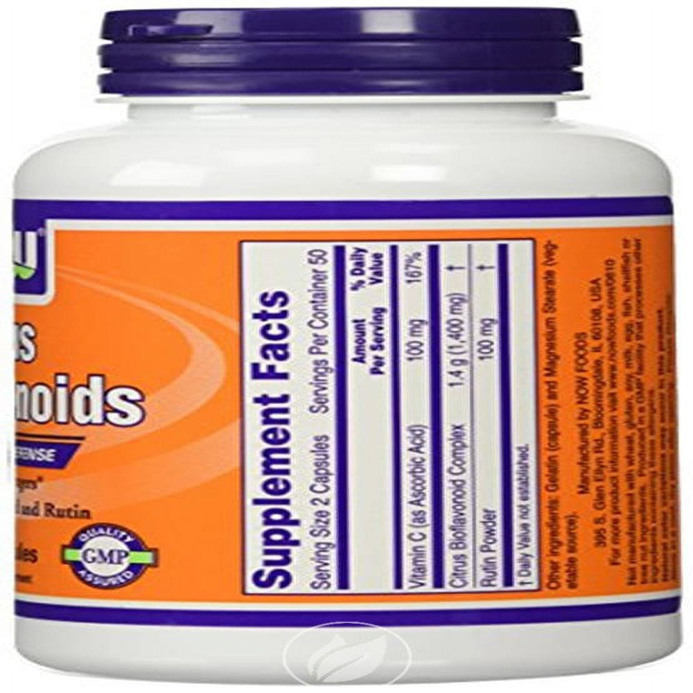 Now Foods Bioflavonoid, 100 Caps / 700 Mg, Pack of 2