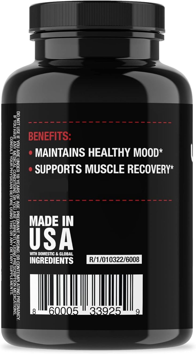 Jocko Fuel Test Booster Supplement - Natural Endurance, Stamina, & Strength Booster - Muscle Builder & Nitric Oxide Booster with Vitamin D, Zinc, & Ashwagandha Root, 90Ct