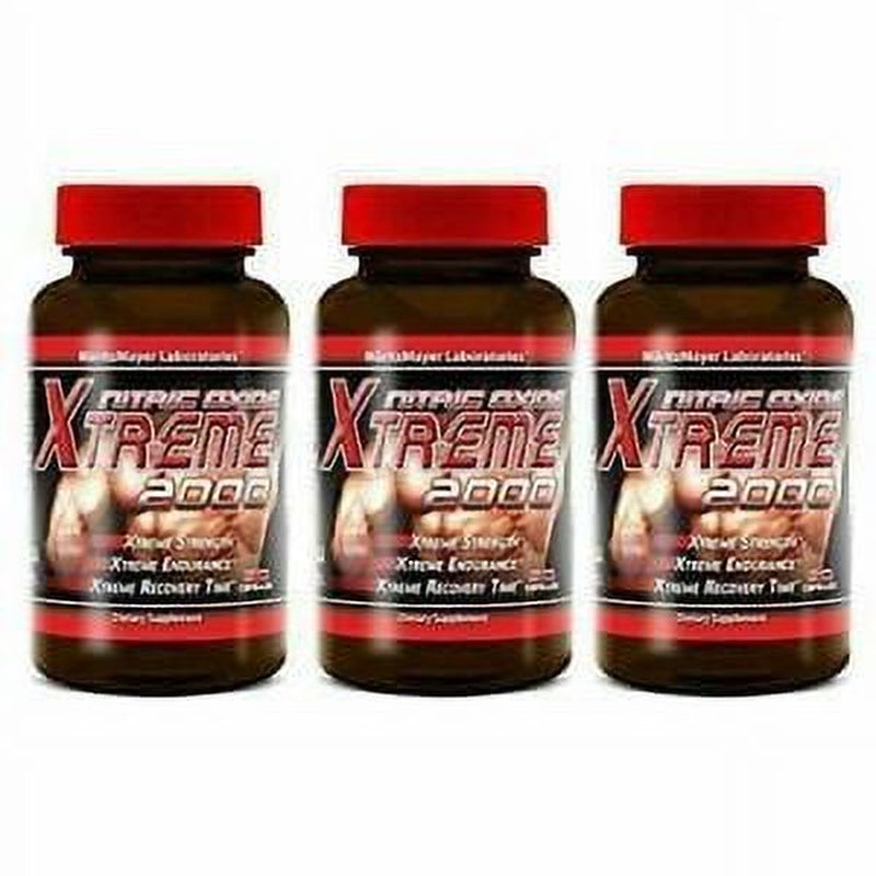 3X Xtreme 2000 Extreme L-Arginine Nitric Oxide Strength Endurance Muscle Builder