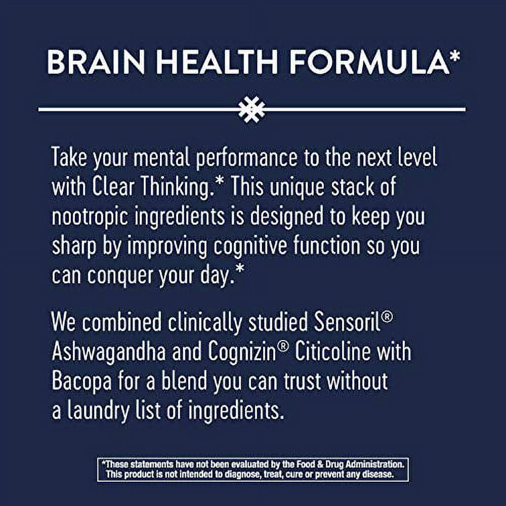 Nature'S Way Clear Thinking Cognitive Performance*, Ashwagandha, Reduces Stress and Supports Cognitive Performance*, 40 Capsules