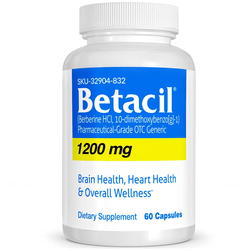 Betacil Pharmaceutical Grade OTC for Brain Health, Heart Health, & Overall Wellness, Natural Alternative Beta Blocker, Vitasource