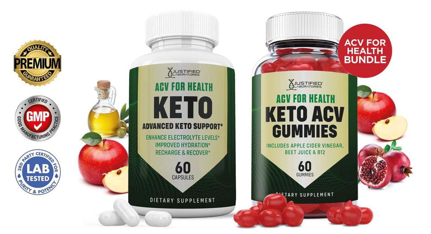 ACV for Health Keto ACV Gummies & Keto ACV Pills 1275MG Bundle