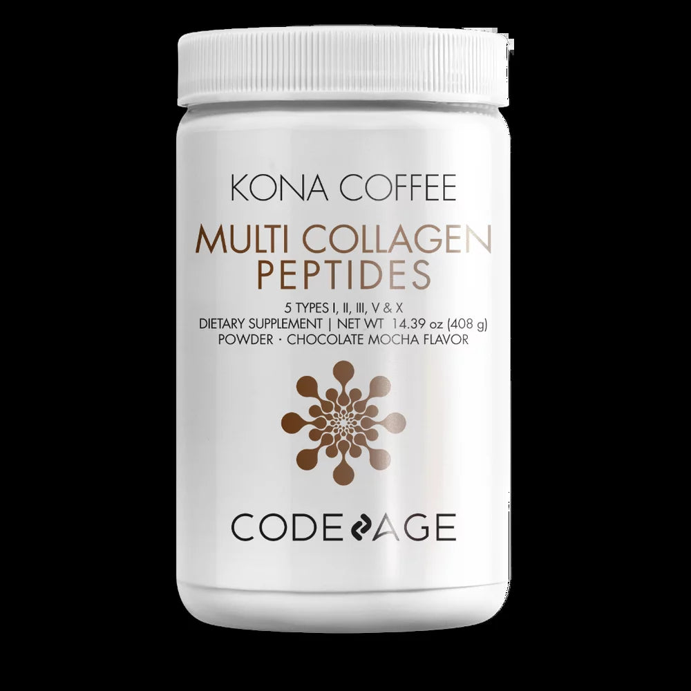 Codeage Multi Collagen Peptides Powder, Mocha Coffee, Grass-Fed Pasture-Raised Hydrolyzed Collagen, 14.39 Oz