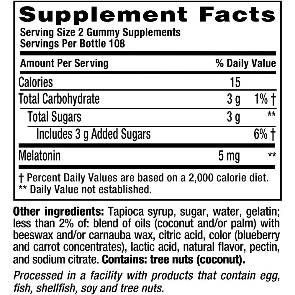 2 Pack | Vitafusion Extra Strength Melatonin Gummy Vitamins, 5Mg, 216 Ct Gummies