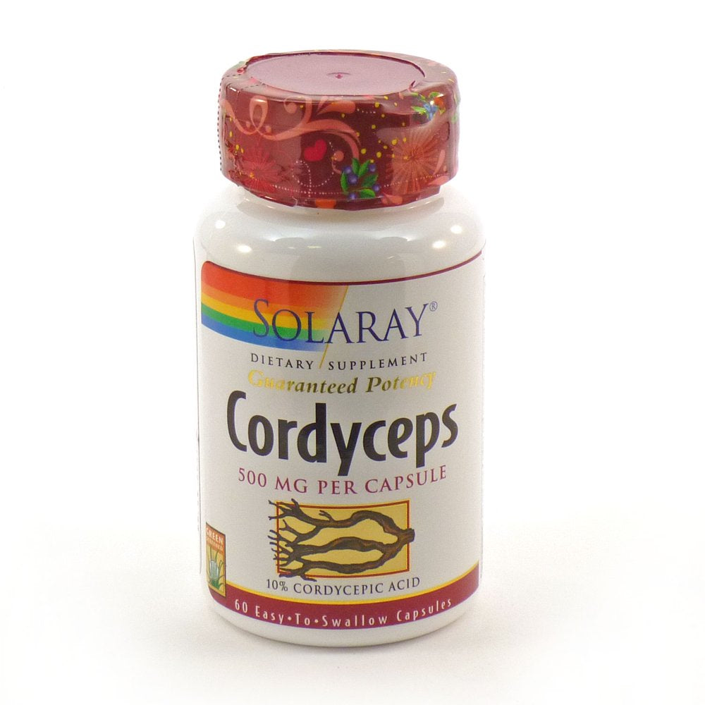 Solaray - Guaranteed Potency Cordyceps 500 Mg. - 60 Vegetarian Capsules