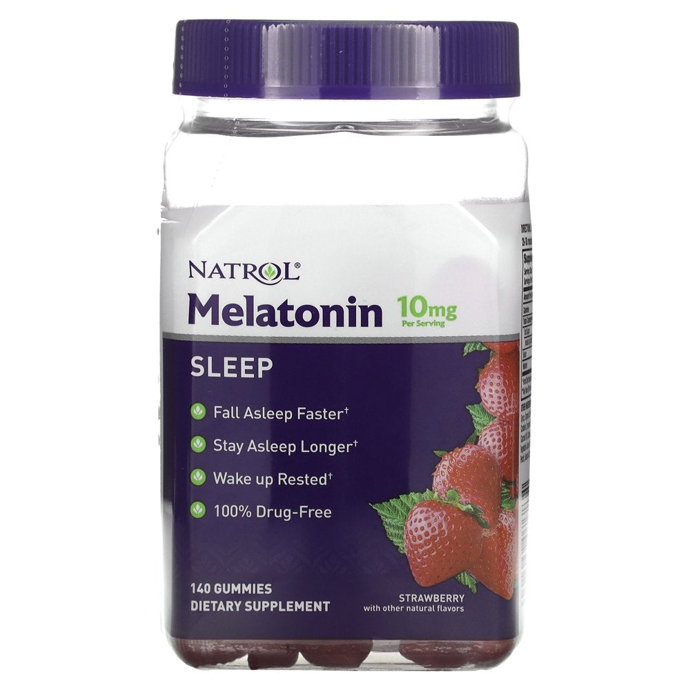 Natrol, Melatonin, Sleep, Strawberry, 5 Mg, 140 Gummies