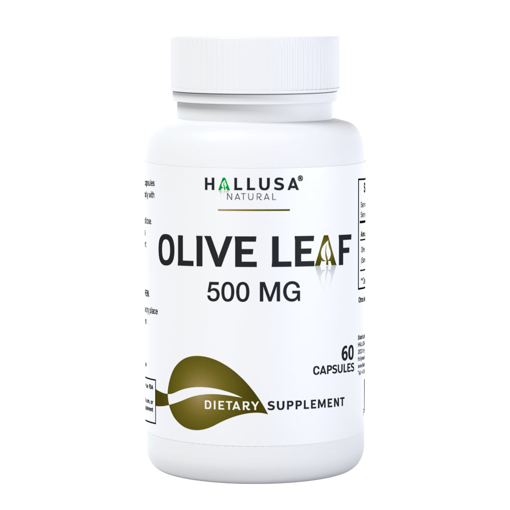 OLIVE LEAF 500Mg - Immune Support - Triglycerides & Cholesterol - Antioxidant - 60 Capsules