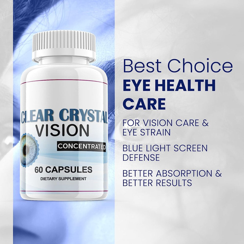 (2 Pack) Clear Crystal Vision - Revolutionary Advanced Vision Matrix Formula - Supports Healthy Vision - Dietary Supplement for Eyes Sight - 120 Capsules