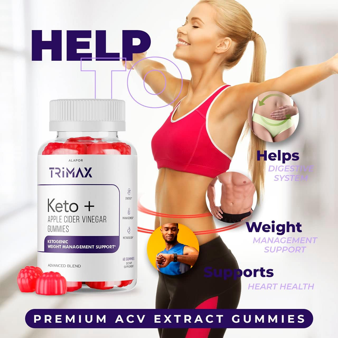 Trimax Keto ACV Gummies - New Advance Formula Apple Cider Vinegar Tri Max Gummys, Advanced Trimaxgummies Luxe Keto plus for Health, Trimaxx Gummy S for 30 Days Supply