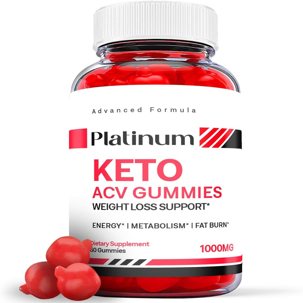 (1 Pack) Platinum Keto ACV Gummies - Apple Cider Vinegar Supplement for Weight Loss - Energy & Focus Boosting Dietary Supplements for Weight Management & Metabolism - Fat Burn - 60 Gummies