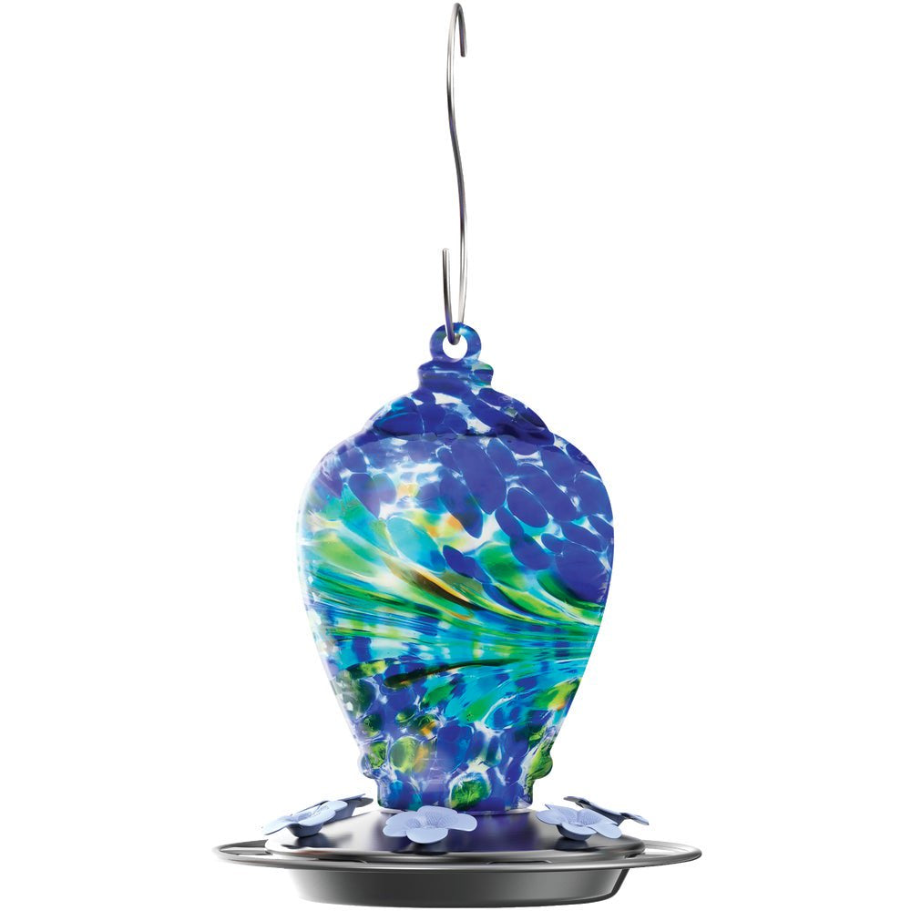 1 PK, Nature'S Way Agf2-Nature'S Way Artisan Gravity Glass Hummingbird Feeder