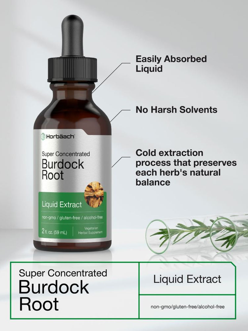 Burdock Root Liquid Extract | 2 Oz | Vegetarian & Alcohol Free | by Horbaach