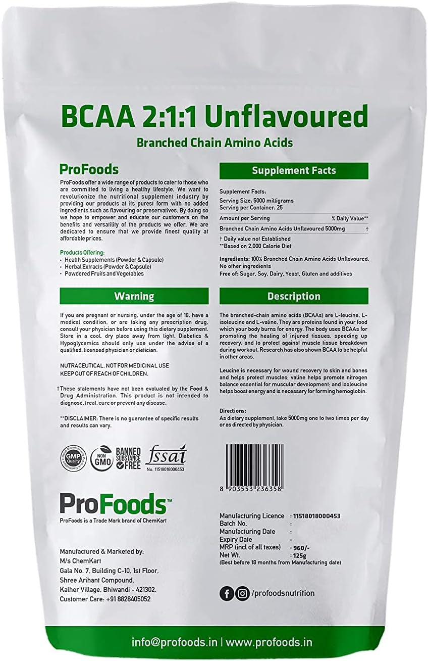 Pexal Profoods Vegan BCAA 2:1:1 (Instant) (125G)