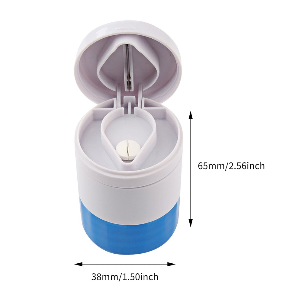 Yawots Pill Crusher Cutter Splitter Grinder Pill Crusher Pulverizer Tablet Cutter with Small Pill Box Container Pill Breaker Slicer Chopper Divider Multifunction