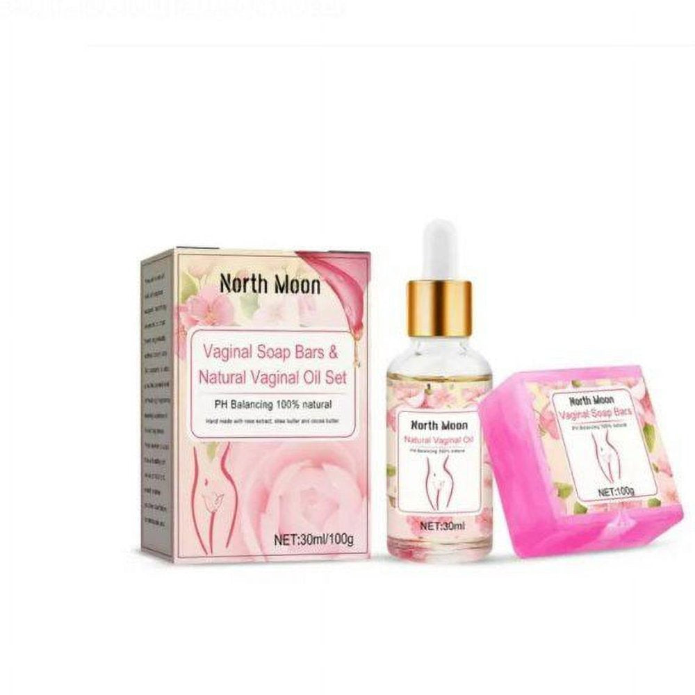 Soap Bars & Natural Yoni Oil Set Natural Yoni Oil Vaginal Wash for Women Feminine Wash Vaginial Deodorants Ph Balance Elimina