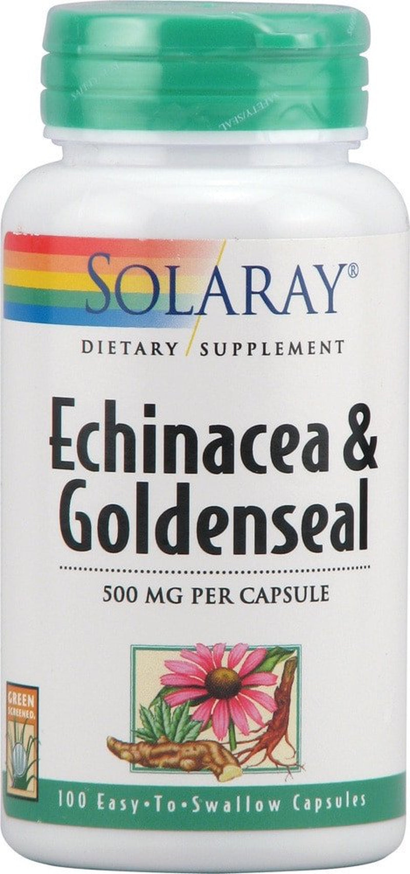 Solaray Echinacea and Goldenseal -- 100 Capsules