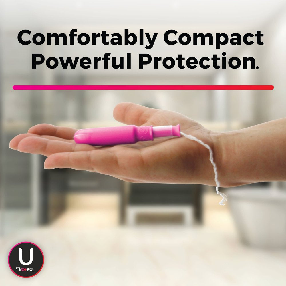 U by Kotex Click Compact Tampons, Super, Unscented, 45 Count