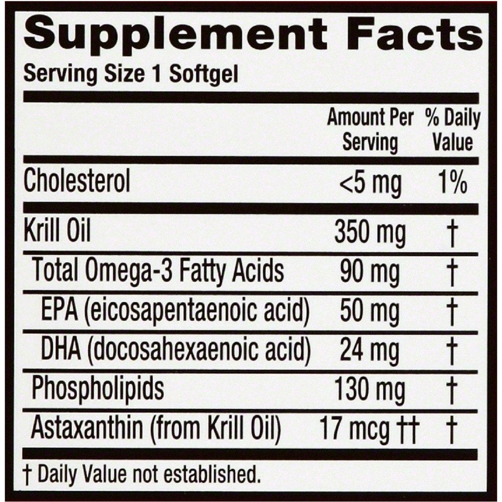Megared Superior Omega-3 Krill Oil Softgels, 350 Mg, 30 Ct, 3 Pack