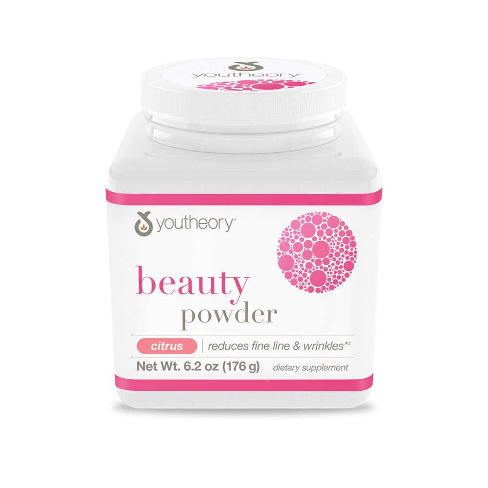 Youtheory Beauty Powder Citrus Dietary Supplement, 6.2 Oz
