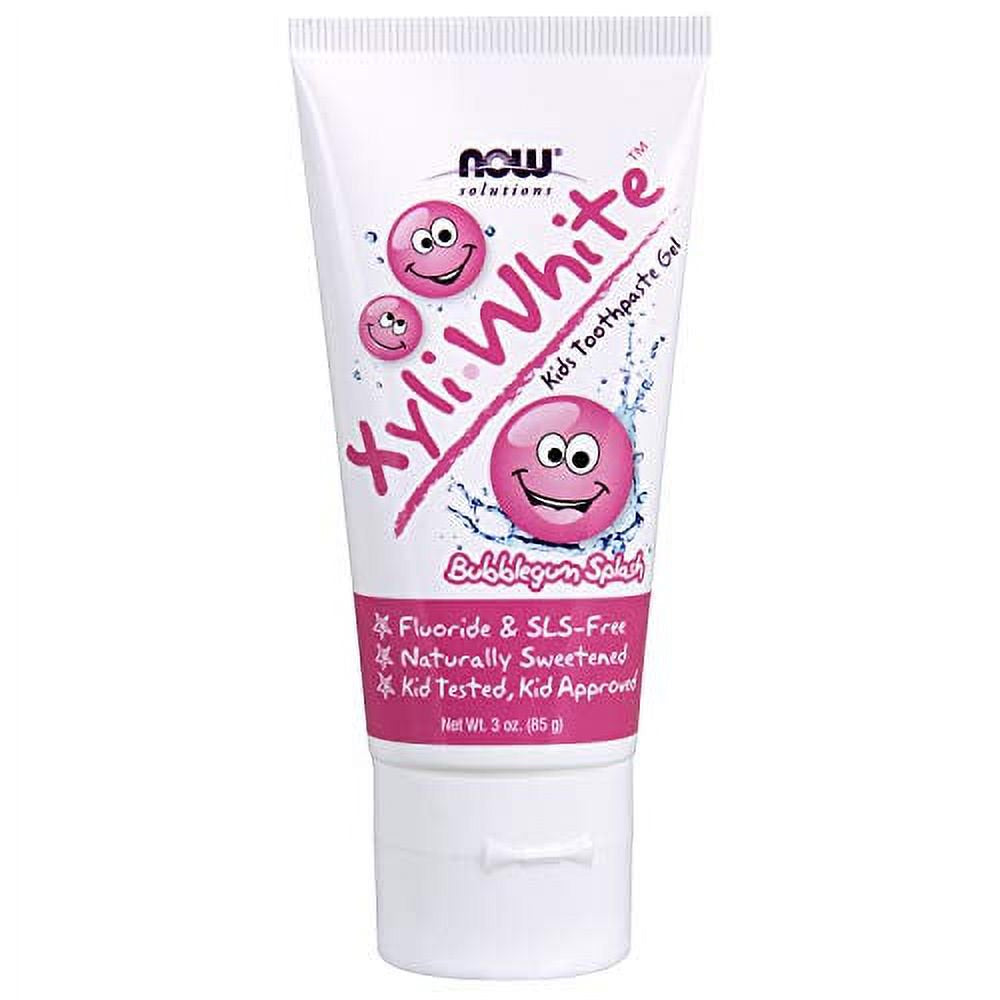 NOW Solutions, Xyliwhite Toothpaste Gel for Kids, Bubblegum Splash Flavor, Kid Approved! 3-Ounce, Packaging May Vary