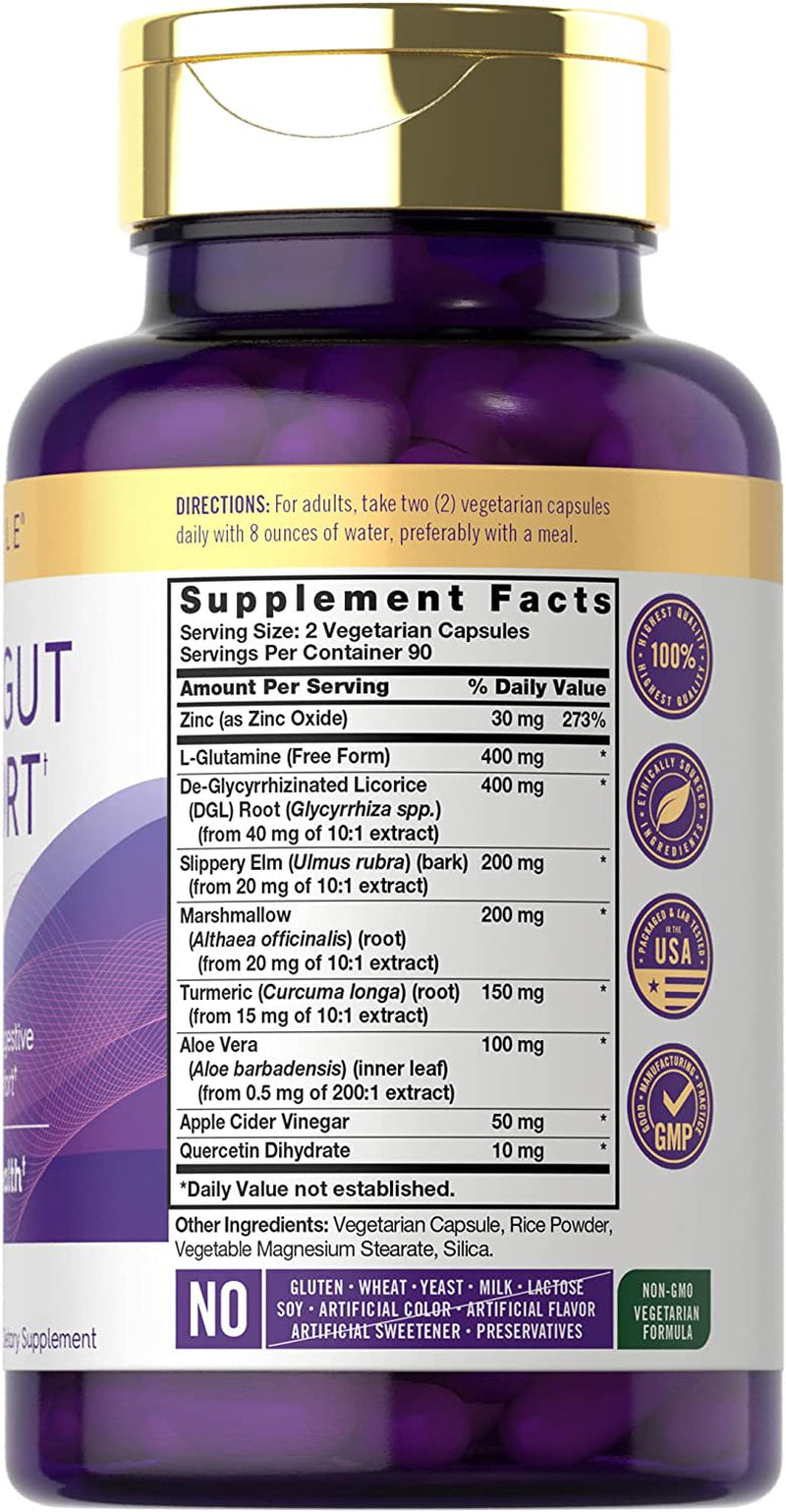 Leaky Gut Support | 180 Vegetarian Capsules | by Carlyle