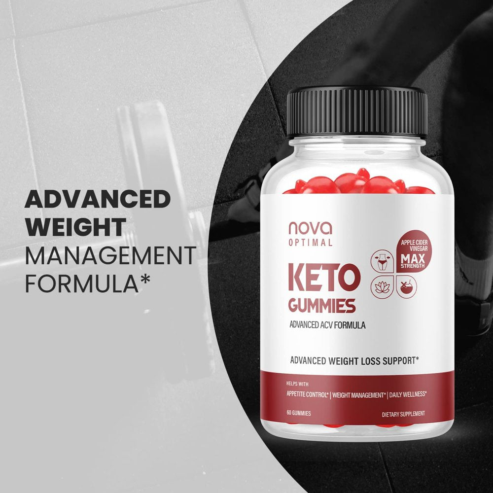 (2 Pack) Nova Optimal Keto Gummies - Supplement for Weight Loss - Energy & Focus Boosting Dietary Supplements for Weight Management & Metabolism - Fat Burn - 120 Gummies