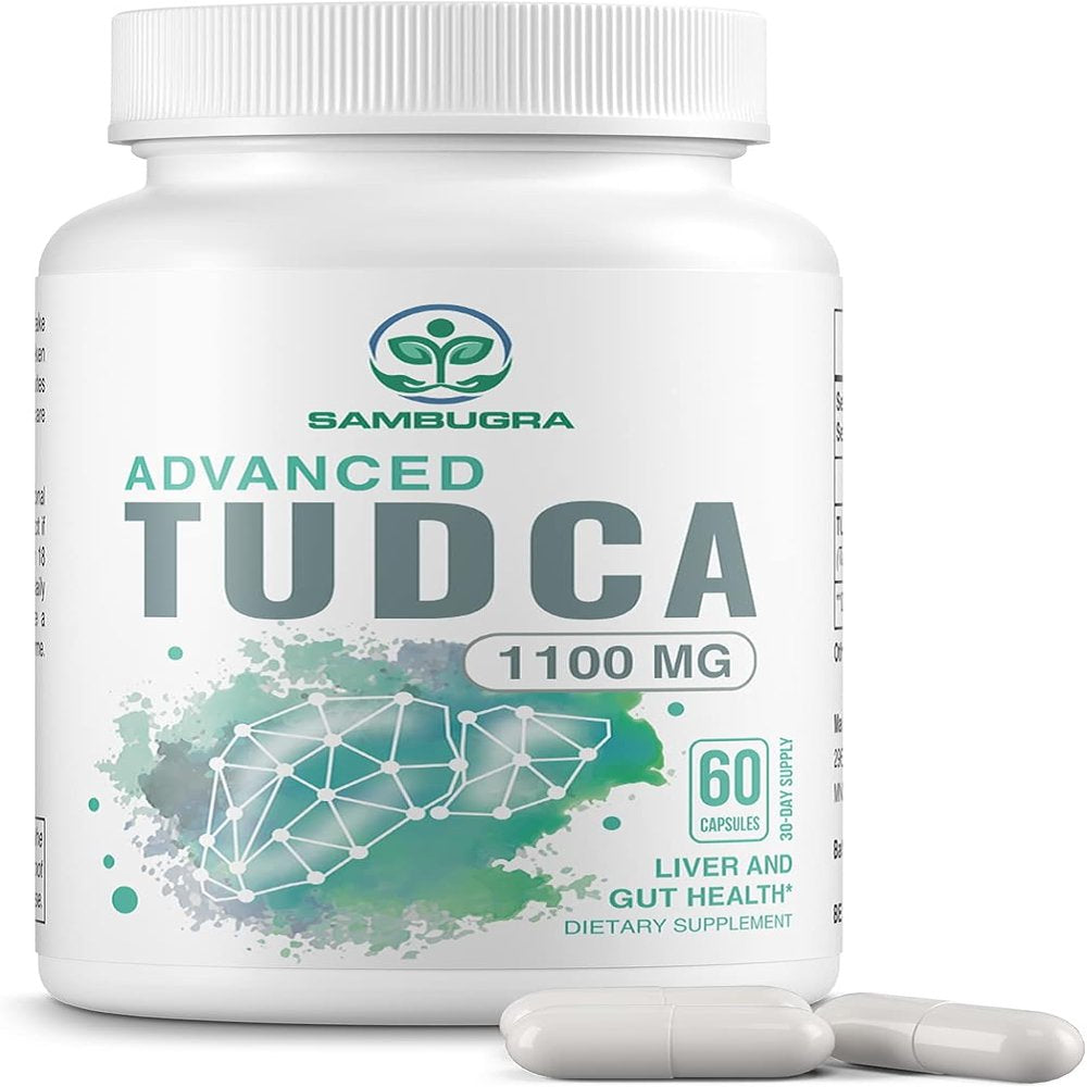 TUDCA Liver Supplements 1100Mg, Ultra Strength Bile Salt TUDCA Supplement, Liver Support for Liver Cleanse Detox and Repair, 60 Capsules