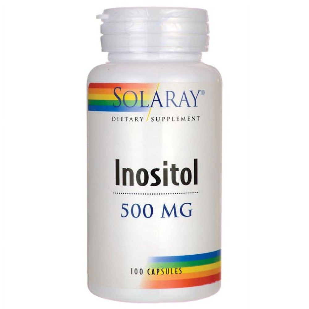 Solaray Inositol 500 Mg Capsules | May Help Support Healthy Brain, Cardiovascular, Nervous System Function and Mood | Non-Gmo, Vegan | 100 Vegcaps