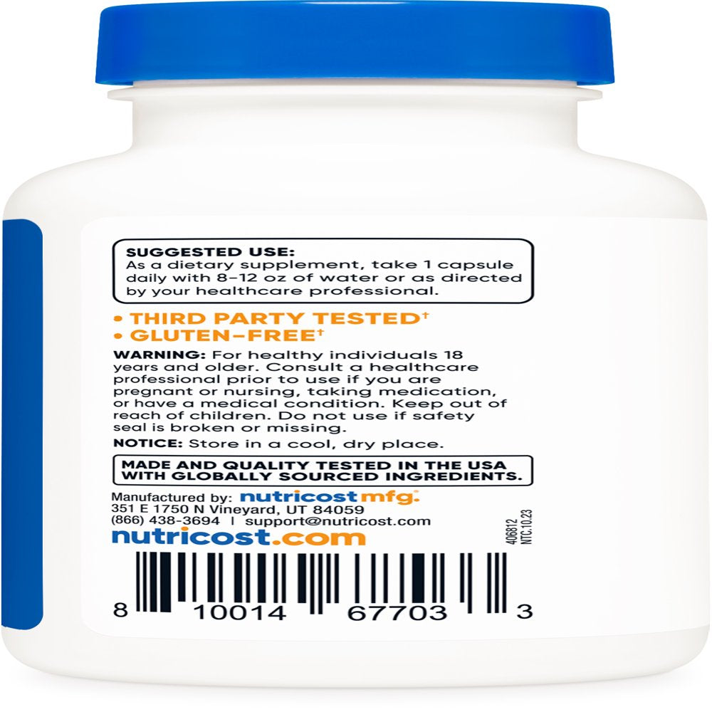 Nutricost Zinc Carnosine 86Mg, 120 Capsules - Non-Gmo, Gluten Free Supplement