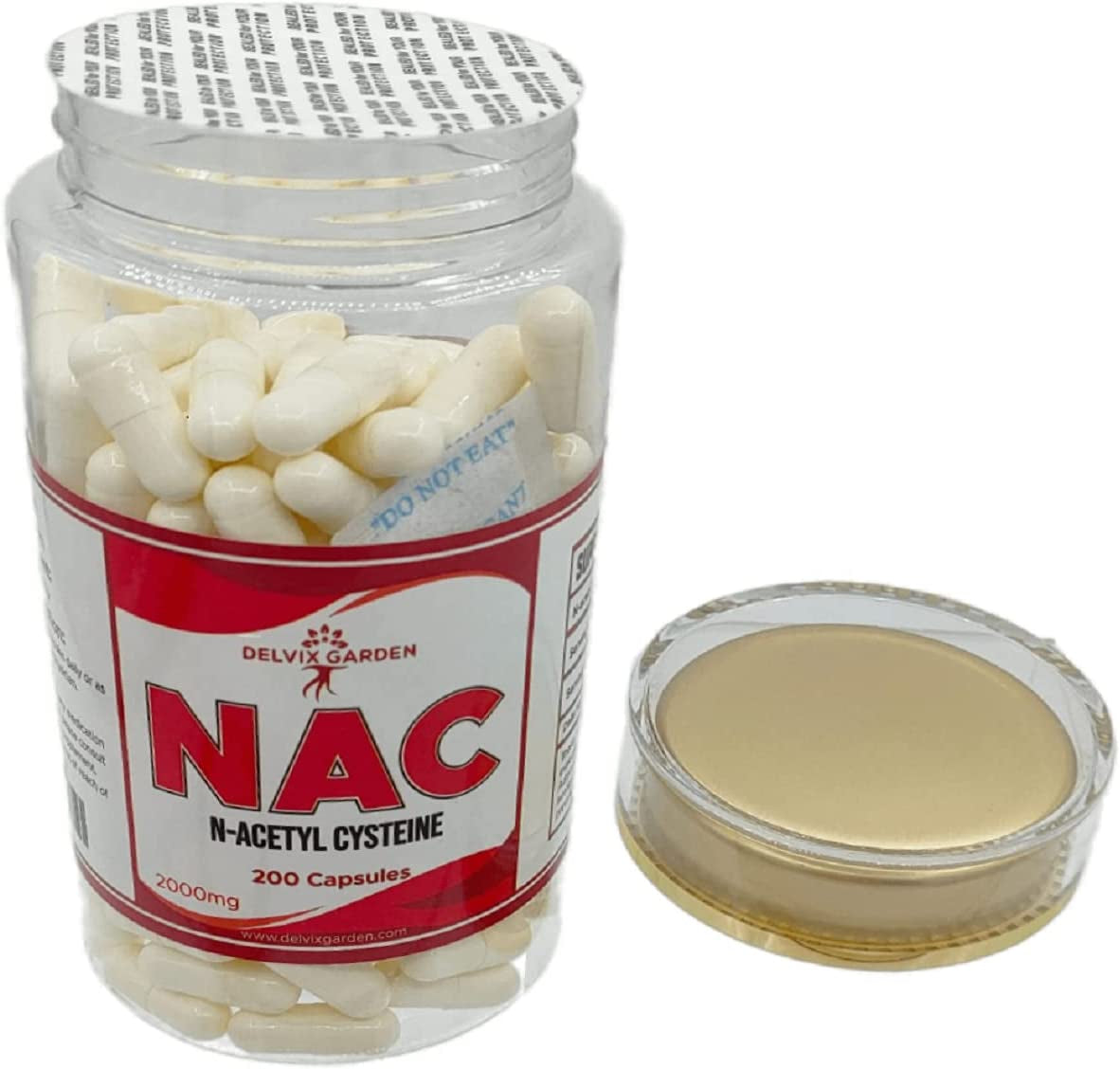 Delvix Garden NAC Supplement N-Acetyl Cysteine, 200 Capsules: Potent NAC N-Acetyl Cysteine Supplement