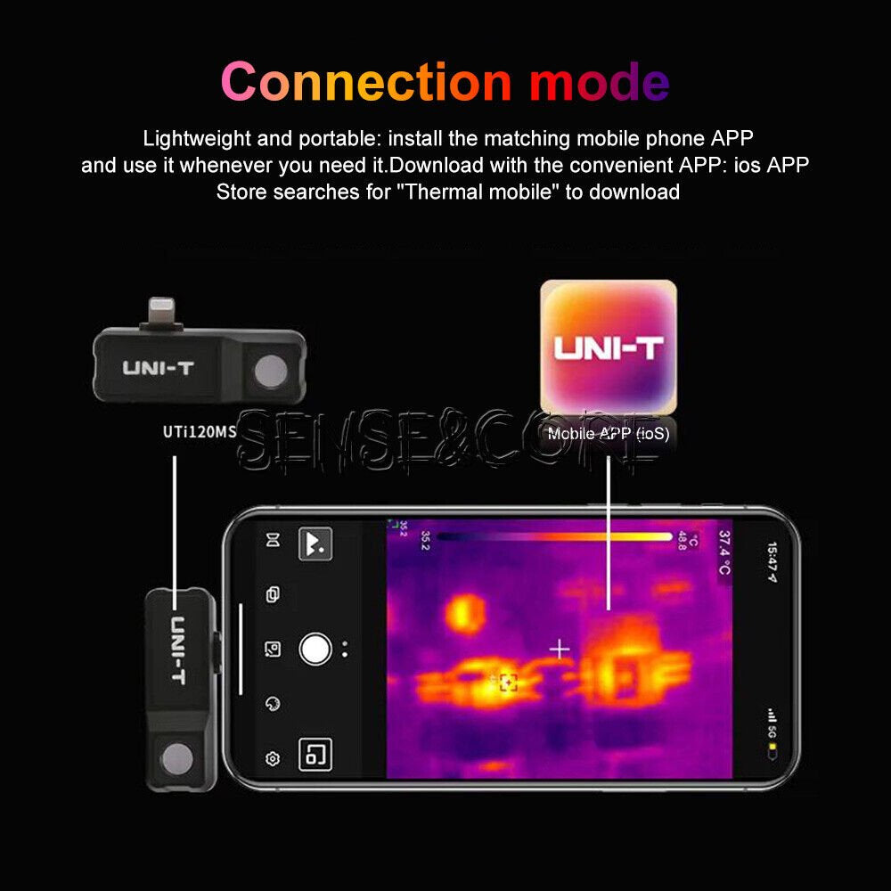 Uti120 Thermal Imager Infrared Thermal Imaging Camera for Adroid IOS Smart Phone