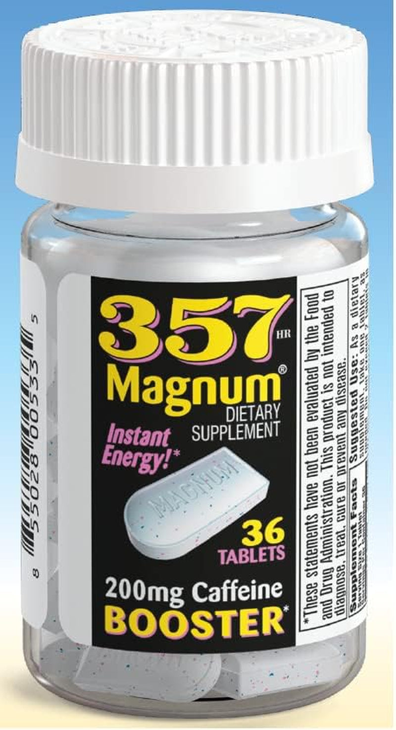 357 Magnum Dietary Supplement 200Mg Caffeine Booster 36/Ct Bottle, 3Pack