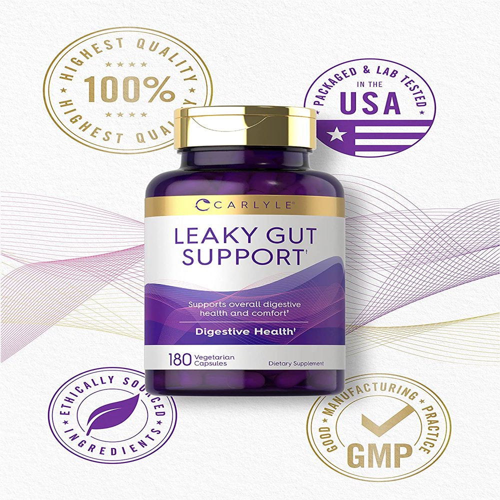 Leaky Gut Support | 180 Vegetarian Capsules | by Carlyle