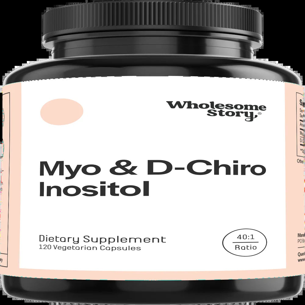 Wholesome Story Myo-Inositol & D-Chiro Inositol | Hormonal Balance & Ovarian Function -Women |120 Ct