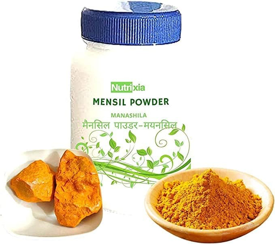 MIYUU Mensil Powder-Menshil Churna-Manashila Powder-Mayansil-मैनसिल पाउडर-मयनसिल-मेंमनछाल-मेंमनशील-मणशल-मणशल (100 GMS)