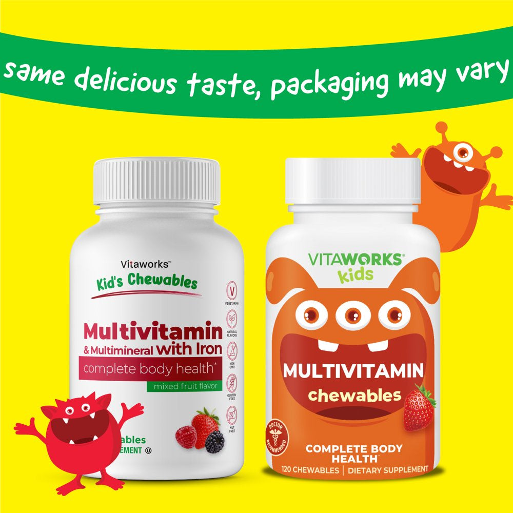 Vitaworks Kids Multivitamin with Iron & Minerals Chewables