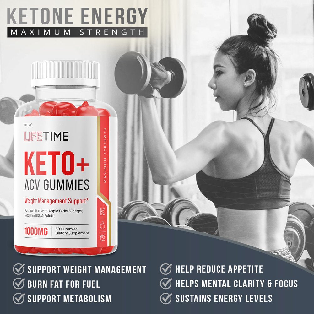 (1 Pack) Lifetime Keto Gummies - Life Time Keto ACV Gummy’S - Supplement for Weight Loss - Energy & Focus Boosting Dietary Supplements for Weight Management & Metabolism - 60 Gummies