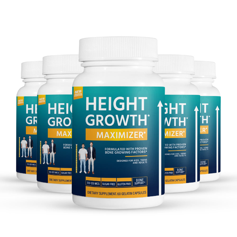 5 Pack Height Growth Maximizer - Bone & Joint Health- 60 Capsules X5