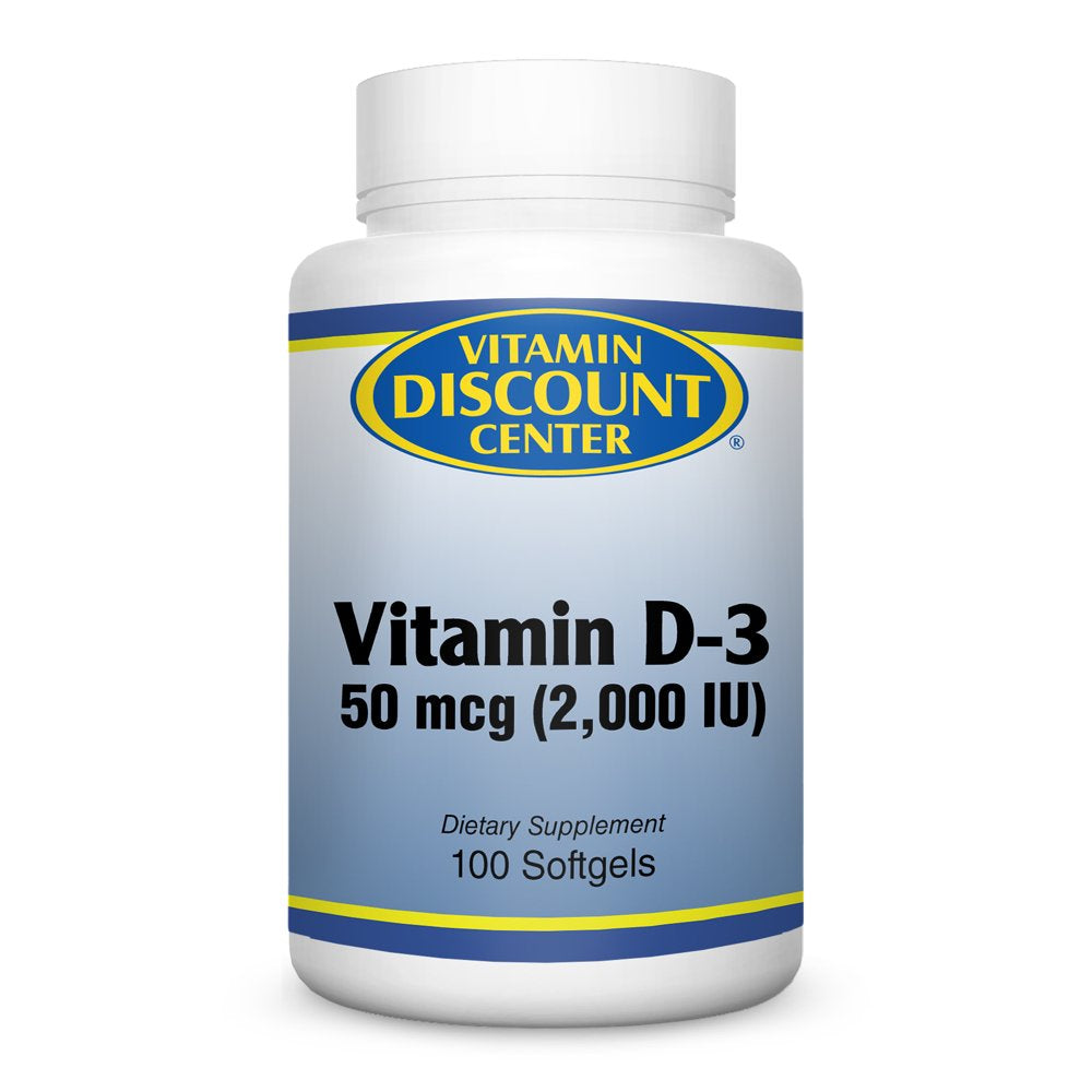 Vitamin D-3 2000 IU by Vitamin Discount Center - 100 Softgels