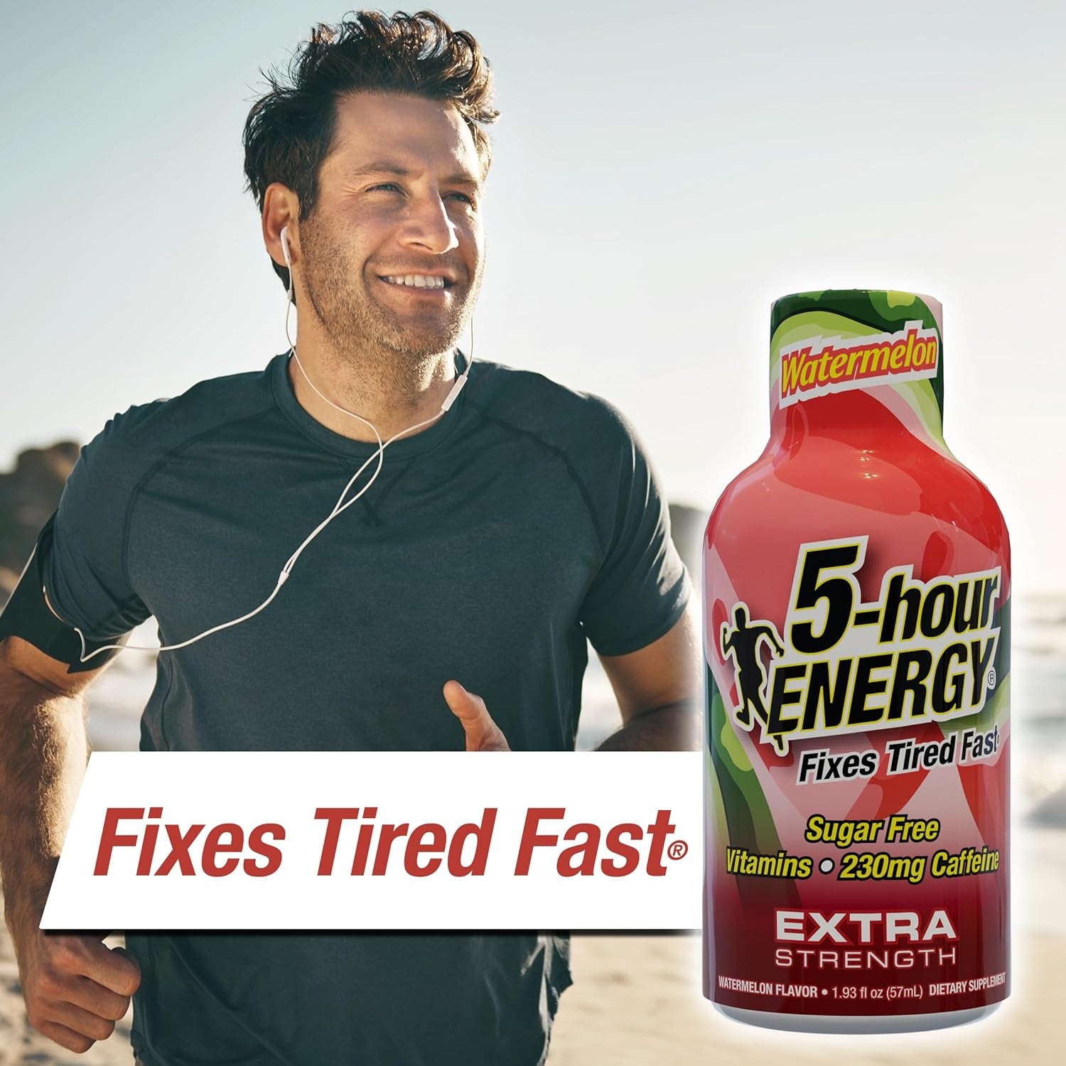 5-Hour ENERGY Extra Strength Energy Shot | Watermelon Flavor | 1.93 Oz. | 24 Count | Sugar-Free & Zero Calories | B-Vitamins & Amino Acids | 230Mg Caffeinated Energy Shot | Dietary Supplement