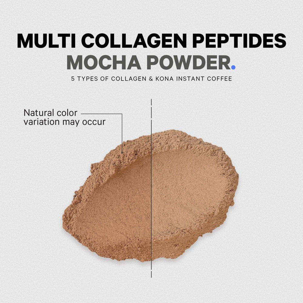 Codeage Multi Collagen Peptides Powder, Mocha Coffee, Grass-Fed Pasture-Raised Hydrolyzed Collagen, 14.39 Oz