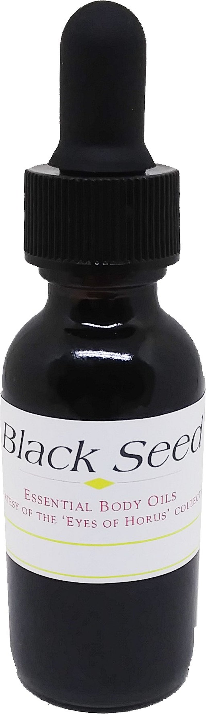 100% Pure Cold Pressed Black Seed Essential Oil [Glass Dropper Top - Brown Amber Glass - Black - 1 Oz.]